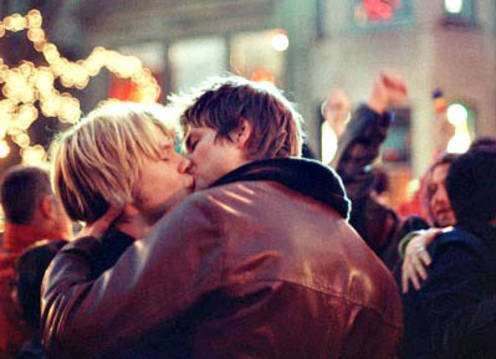 White is for a gay kiss.