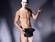 A naked clown with a top hat... You don't see that every day.