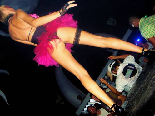 Ibiza: The dancers in the Privilege tend to show a lot