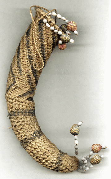A sheath for the penis used on Papua New Guinea.