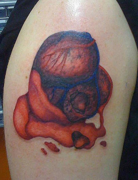 scary tattoos, brain tumor