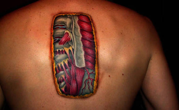 scary tattoos, back